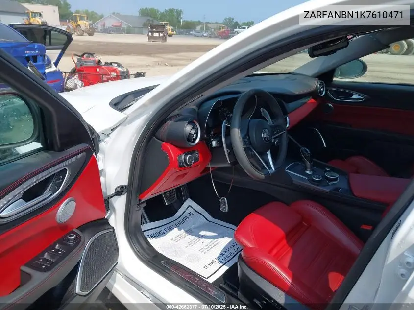2019 Alfa Romeo Giulia Ti Sport Awd VIN: ZARFANBN1K7610471 Lot: 42662377