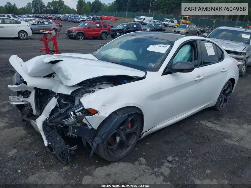2019 Alfa Romeo Giulia Ti Rwd VIN: ZARFAMBNXK7604968 Lot: 42776885