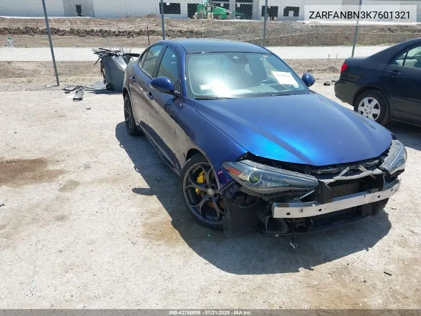 2019 Alfa Romeo Giulia Ti Sport Awd VIN: ZARFANBN3K7601321 Lot: 42780808