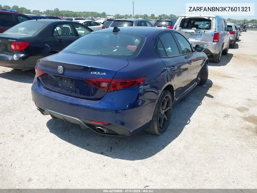 2019 Alfa Romeo Giulia Ti Sport Awd VIN: ZARFANBN3K7601321 Lot: 42780808