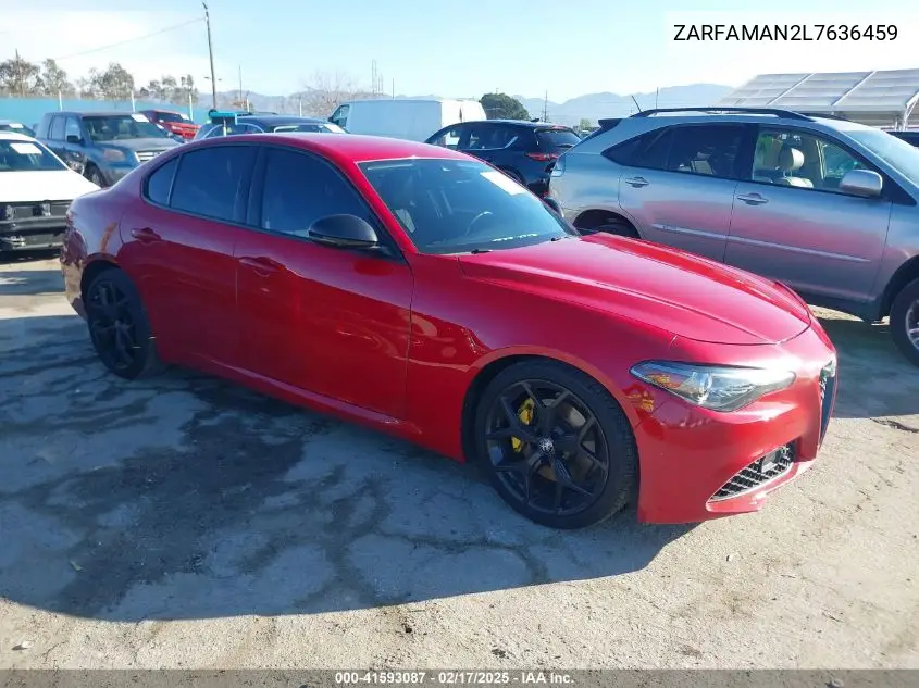 2020 Alfa Romeo Giulia Rwd VIN: ZARFAMAN2L7636459 Lot: 41593087