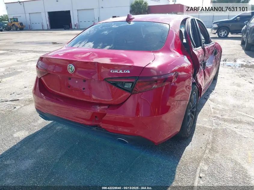 2020 Alfa Romeo Giulia Rwd VIN: ZARFAMAN0L7631101 Lot: 42228040