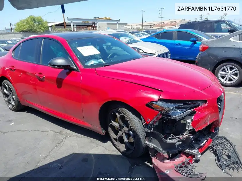 2020 Alfa Romeo Giulia Ti Sport Rwd VIN: ZARFAMBN1L7631770 Lot: 42544139