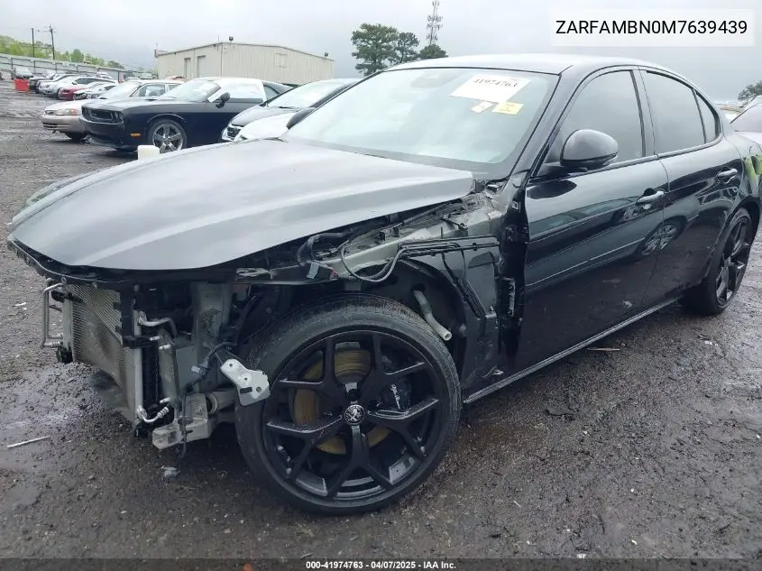 2021 Alfa Romeo Giulia Ti Rwd VIN: ZARFAMBN0M7639439 Lot: 41974763