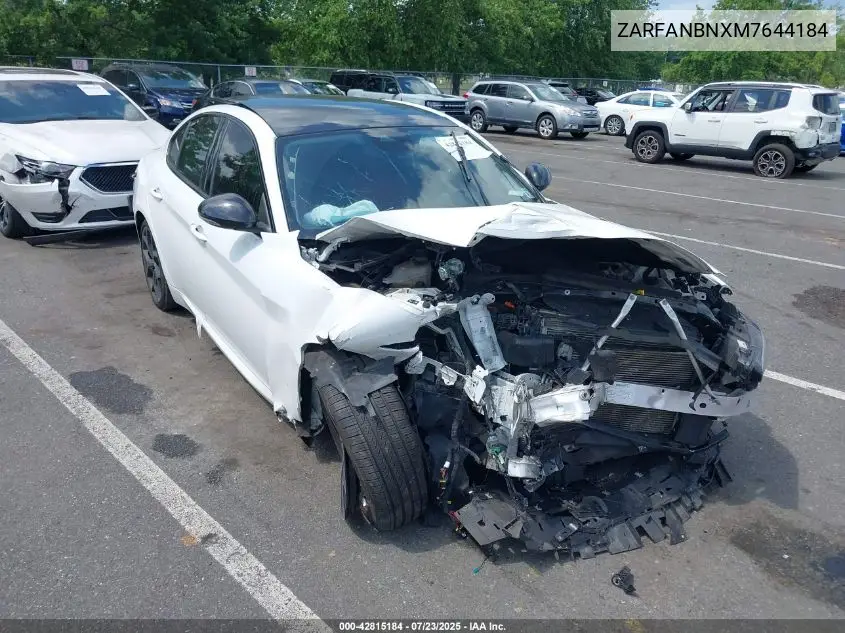 2021 Alfa Romeo Giulia Ti Awd VIN: ZARFANBNXM7644184 Lot: 42815184