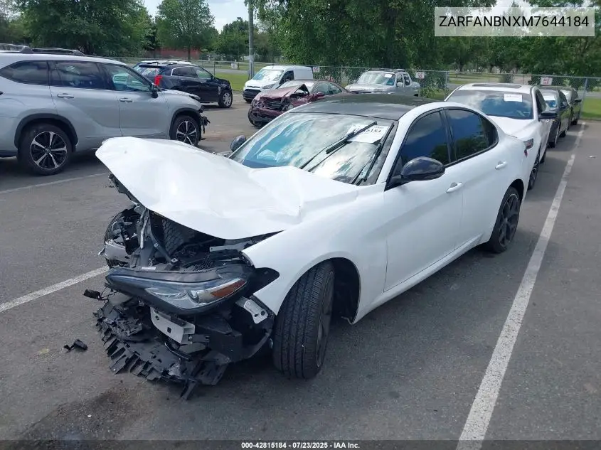 2021 Alfa Romeo Giulia Ti Awd VIN: ZARFANBNXM7644184 Lot: 42815184