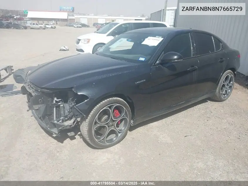 2022 Alfa Romeo Giulia Veloce Awd VIN: ZARFANBN8N7665729 Lot: 41795504