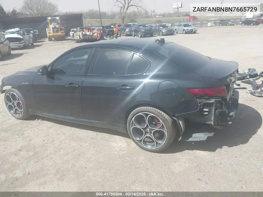 2022 Alfa Romeo Giulia Veloce Awd VIN: ZARFANBN8N7665729 Lot: 41795504