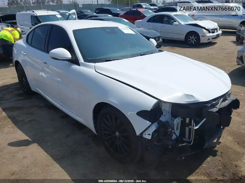 2022 Alfa Romeo Giulia Sprint Rwd VIN: ZARFAMANXN7666070 Lot: 42508504