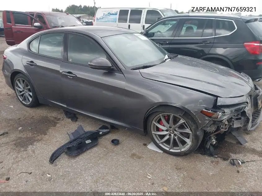 2022 Alfa Romeo Giulia Sprint Rwd VIN: ZARFAMAN7N7659321 Lot: 42623448