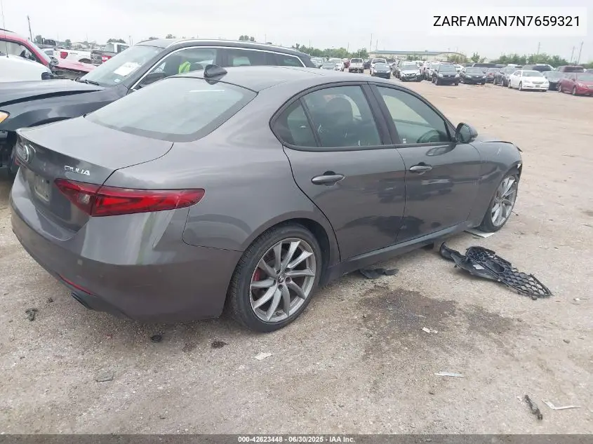 2022 Alfa Romeo Giulia Sprint Rwd VIN: ZARFAMAN7N7659321 Lot: 42623448