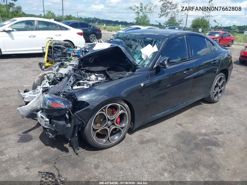 2022 Alfa Romeo Giulia Ti Awd VIN: ZARFANBN0N7662808 Lot: 42754296