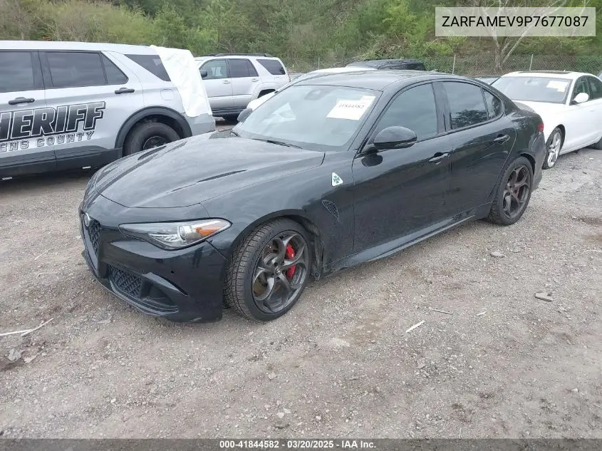 2023 Alfa Romeo Giulia Quadrifoglio Rwd VIN: ZARFAMEV9P7677087 Lot: 41844582