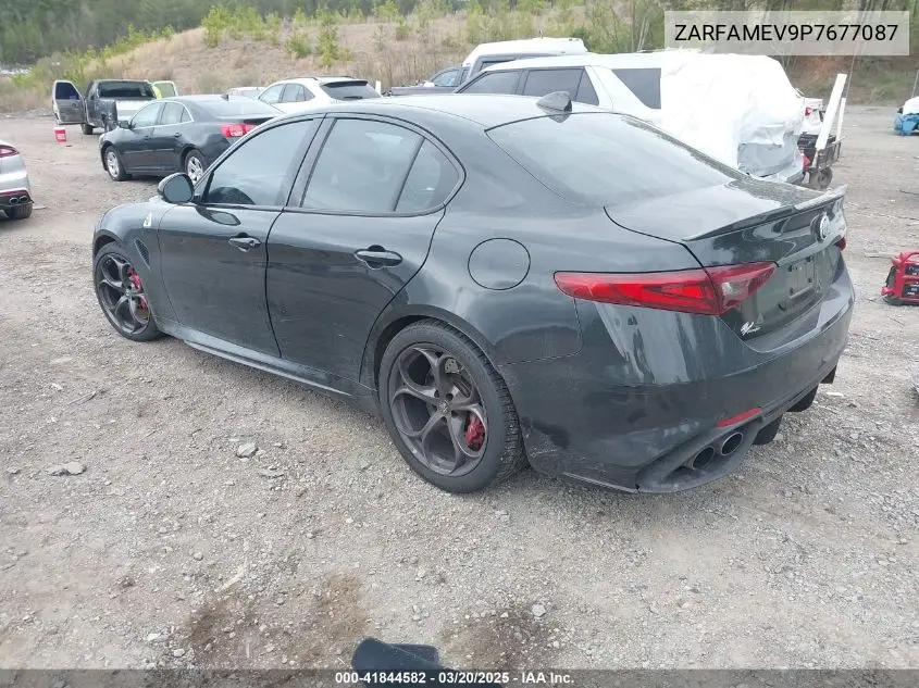 2023 Alfa Romeo Giulia Quadrifoglio Rwd VIN: ZARFAMEV9P7677087 Lot: 41844582