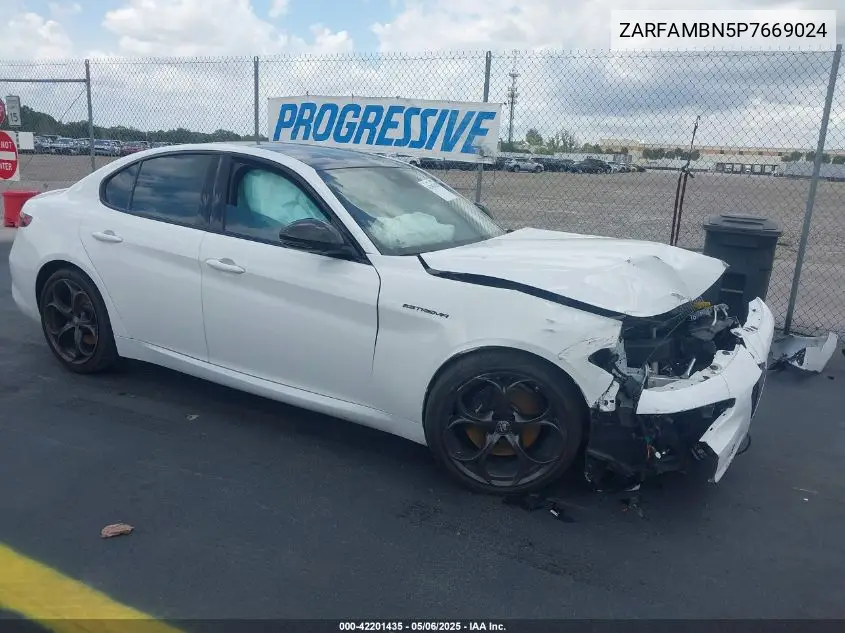 2023 Alfa Romeo Giulia Estrema Rwd VIN: ZARFAMBN5P7669024 Lot: 42201435
