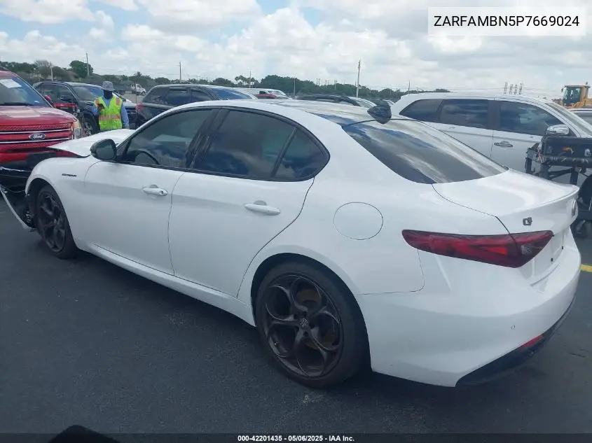 2023 Alfa Romeo Giulia Estrema Rwd VIN: ZARFAMBN5P7669024 Lot: 42201435
