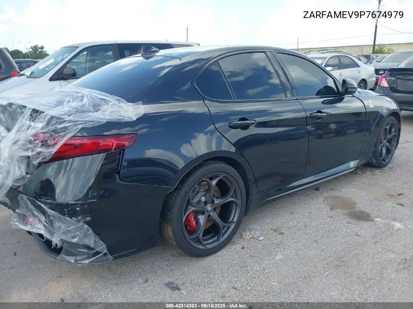 2023 Alfa Romeo Giulia Quadrifoglio Rwd VIN: ZARFAMEV9P7674979 Lot: 42514383