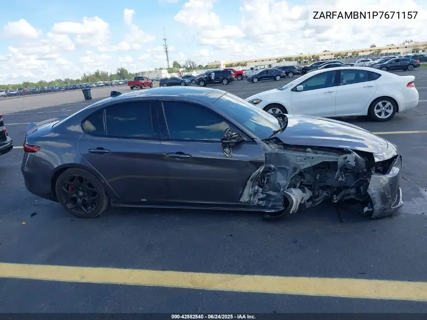 2023 Alfa Romeo Giulia Ti Rwd VIN: ZARFAMBN1P7671157 Lot: 42582540