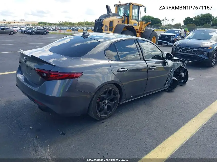 2023 Alfa Romeo Giulia Ti Rwd VIN: ZARFAMBN1P7671157 Lot: 42582540