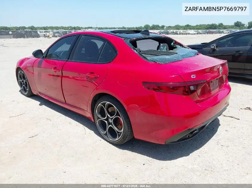 2023 Alfa Romeo Giulia Veloce Rwd VIN: ZARFAMBN5P7669797 Lot: 42771677