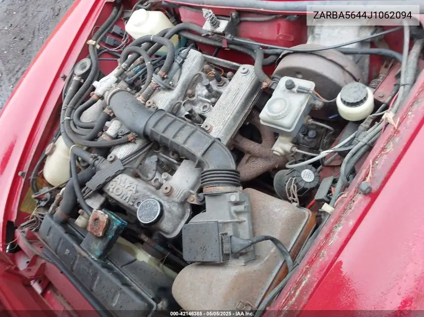 1988 Alfa Romeo Spider Graduate VIN: ZARBA5644J1062094 Lot: 42146385