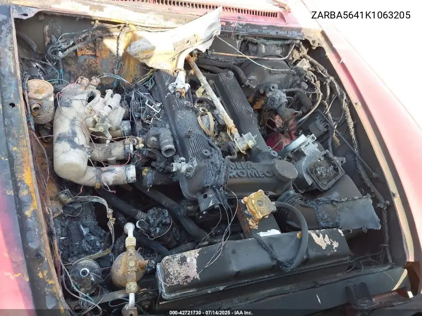 1989 Alfa Romeo Spider Graduate VIN: ZARBA5641K1063205 Lot: 42721730