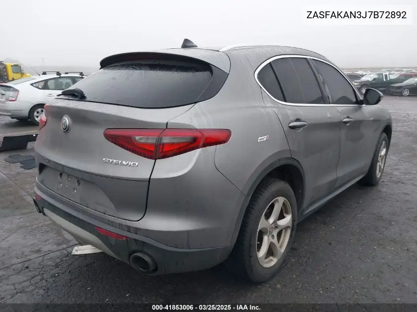 2018 Alfa Romeo Stelvio Awd VIN: ZASFAKAN3J7B72892 Lot: 41853006