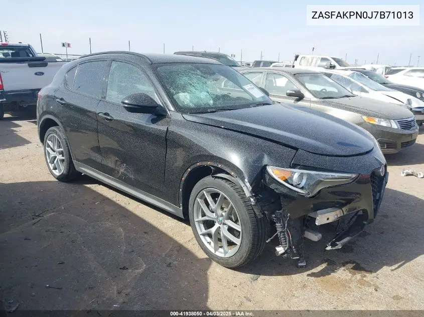 2018 Alfa Romeo Stelvio Sport Awd VIN: ZASFAKPN0J7B71013 Lot: 41938050