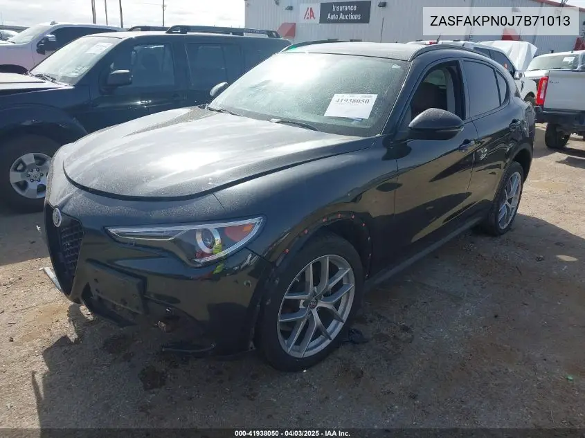 2018 Alfa Romeo Stelvio Sport Awd VIN: ZASFAKPN0J7B71013 Lot: 41938050