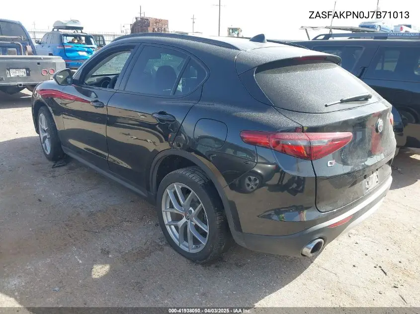 2018 Alfa Romeo Stelvio Sport Awd VIN: ZASFAKPN0J7B71013 Lot: 41938050