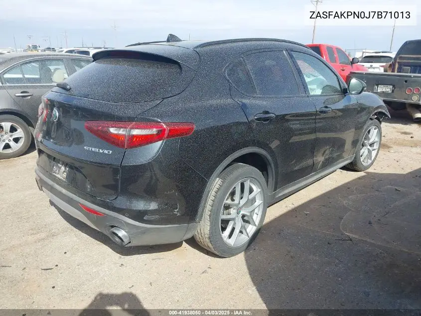 2018 Alfa Romeo Stelvio Sport Awd VIN: ZASFAKPN0J7B71013 Lot: 41938050