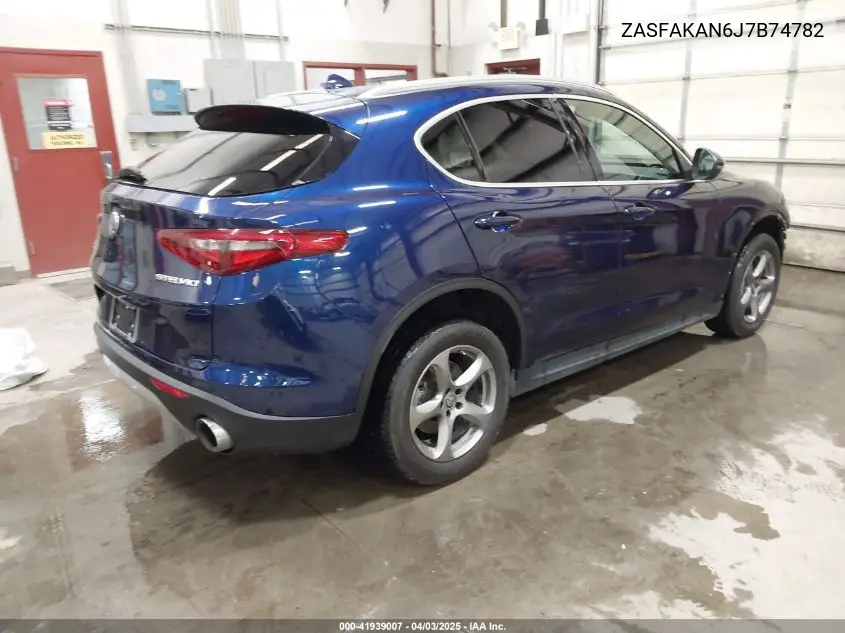 2018 Alfa Romeo Stelvio Awd VIN: ZASFAKAN6J7B74782 Lot: 41939007