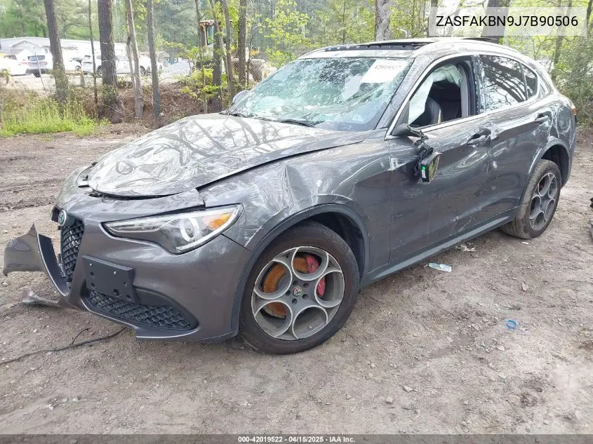 2018 Alfa Romeo Stelvio Ti Awd VIN: ZASFAKBN9J7B90506 Lot: 42019522