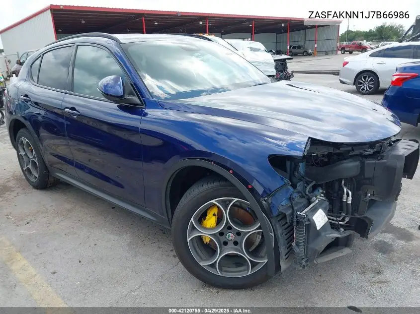 2018 Alfa Romeo Stelvio Ti Sport Awd VIN: ZASFAKNN1J7B66986 Lot: 42120755