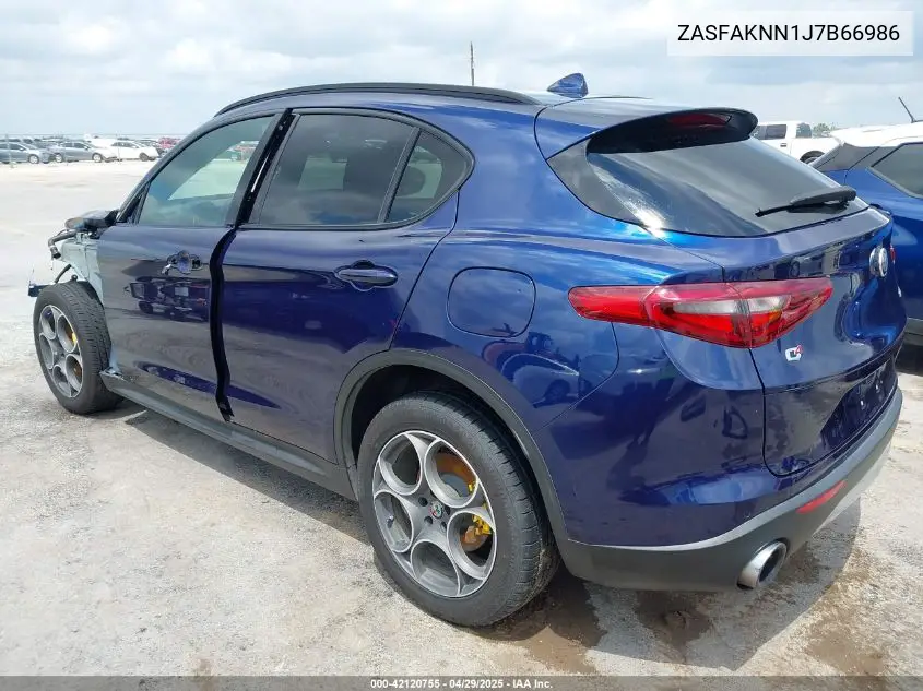 2018 Alfa Romeo Stelvio Ti Sport Awd VIN: ZASFAKNN1J7B66986 Lot: 42120755