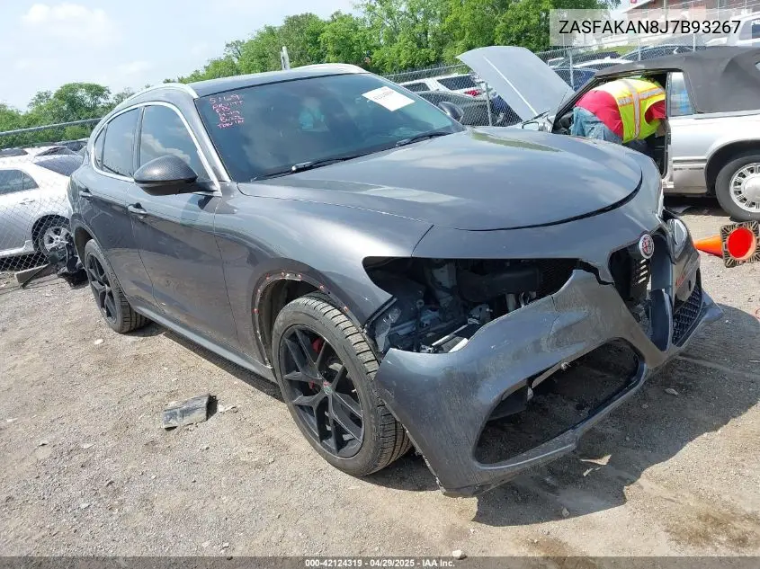 2018 Alfa Romeo Stelvio Awd VIN: ZASFAKAN8J7B93267 Lot: 42124319