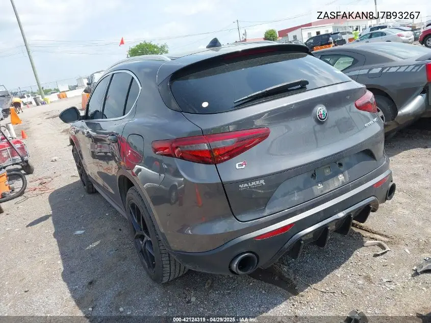 2018 Alfa Romeo Stelvio Awd VIN: ZASFAKAN8J7B93267 Lot: 42124319