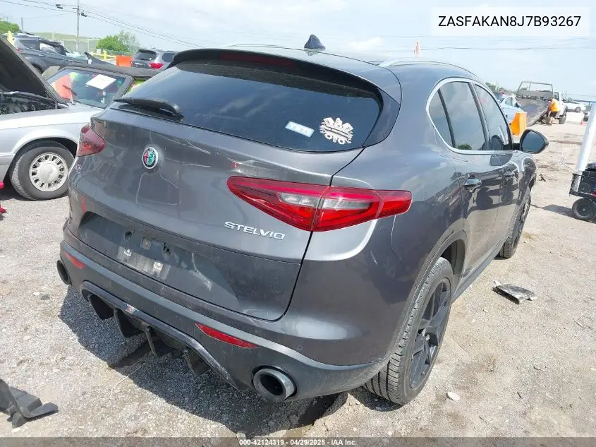 2018 Alfa Romeo Stelvio Awd VIN: ZASFAKAN8J7B93267 Lot: 42124319