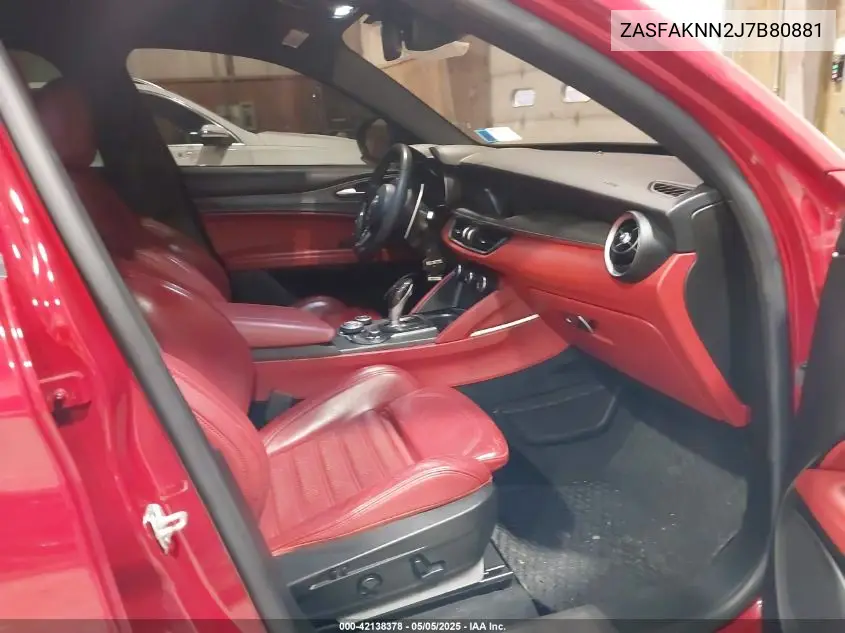2018 Alfa Romeo Stelvio Ti Sport Awd VIN: ZASFAKNN2J7B80881 Lot: 42138378
