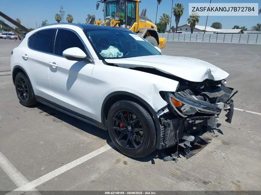 2018 Alfa Romeo Stelvio Awd VIN: ZASFAKAN0J7B72784 Lot: 42148165