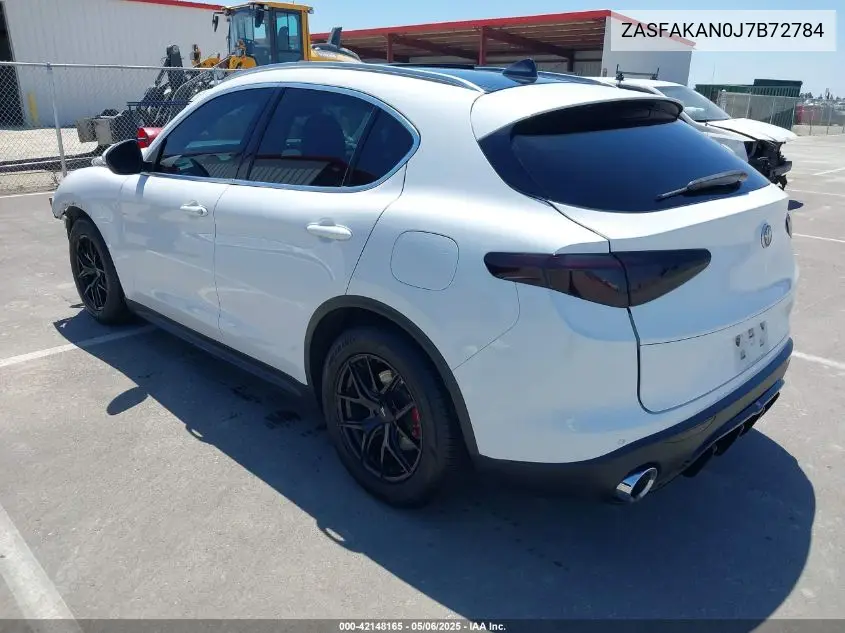 2018 Alfa Romeo Stelvio Awd VIN: ZASFAKAN0J7B72784 Lot: 42148165