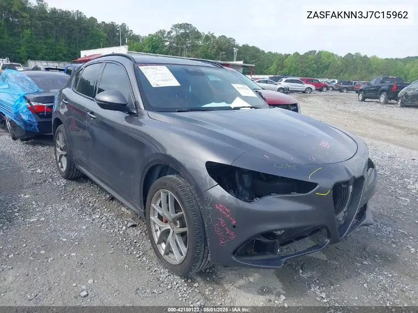 2018 Alfa Romeo Stelvio Ti Sport Awd VIN: ZASFAKNN3J7C15962 Lot: 42150123