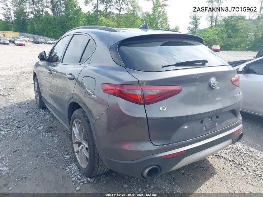2018 Alfa Romeo Stelvio Ti Sport Awd VIN: ZASFAKNN3J7C15962 Lot: 42150123