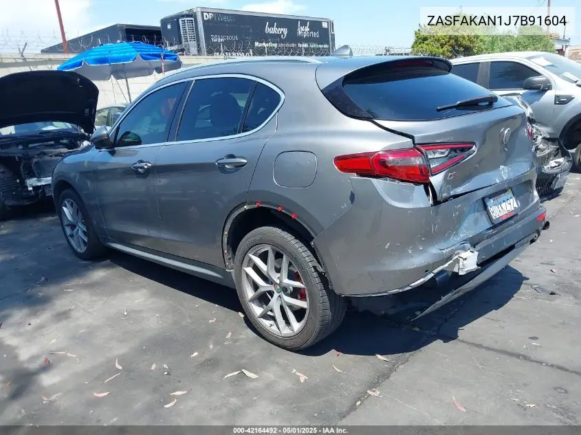 2018 Alfa Romeo Stelvio Awd VIN: ZASFAKAN1J7B91604 Lot: 42164492