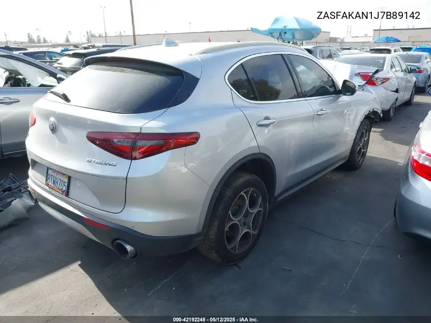 2018 Alfa Romeo Stelvio Awd VIN: ZASFAKAN1J7B89142 Lot: 42192248
