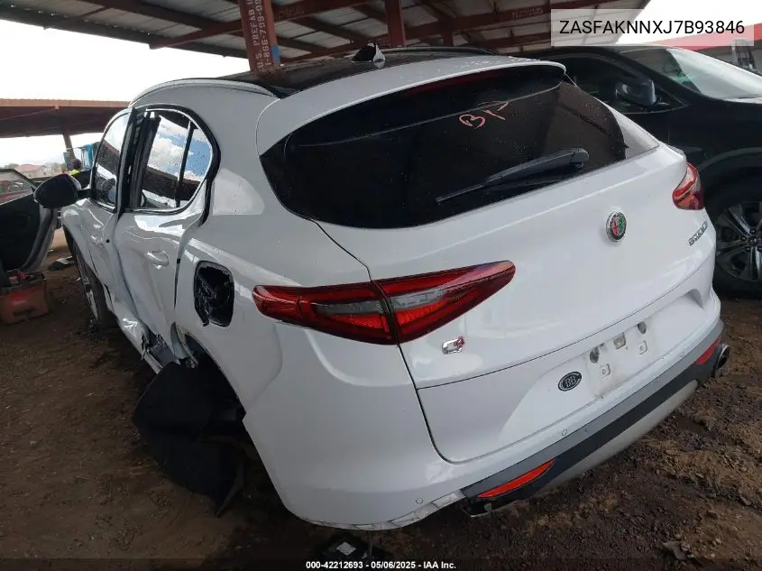 2018 Alfa Romeo Stelvio Ti Sport Awd VIN: ZASFAKNNXJ7B93846 Lot: 42212693