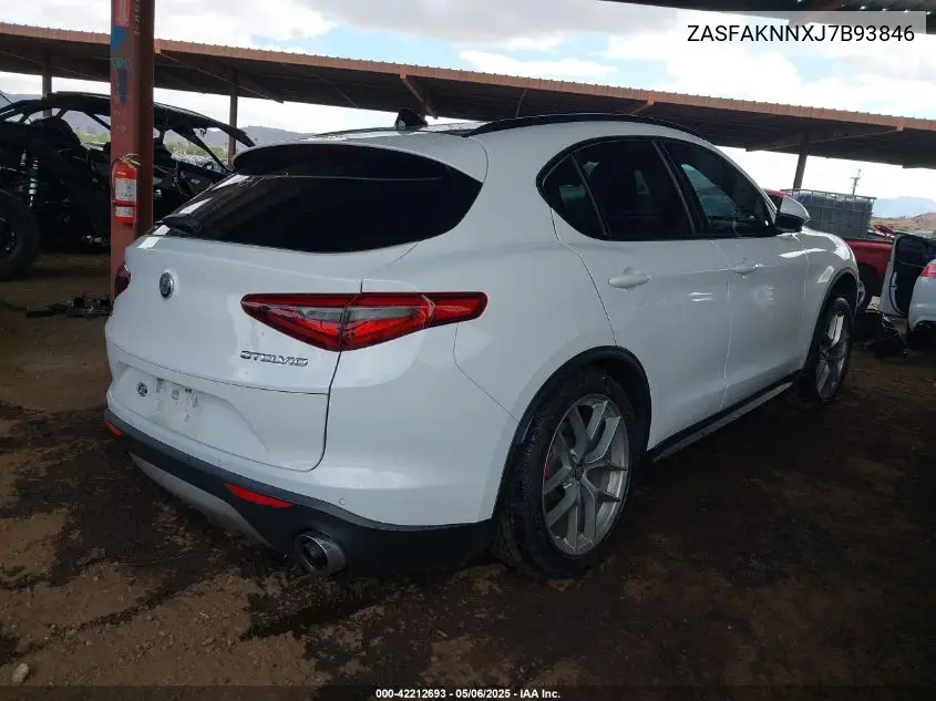 2018 Alfa Romeo Stelvio Ti Sport Awd VIN: ZASFAKNNXJ7B93846 Lot: 42212693