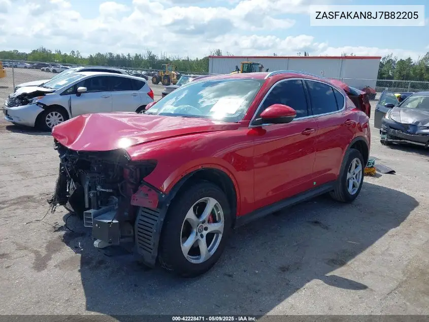 2018 Alfa Romeo Stelvio Awd VIN: ZASFAKAN8J7B82205 Lot: 42228471