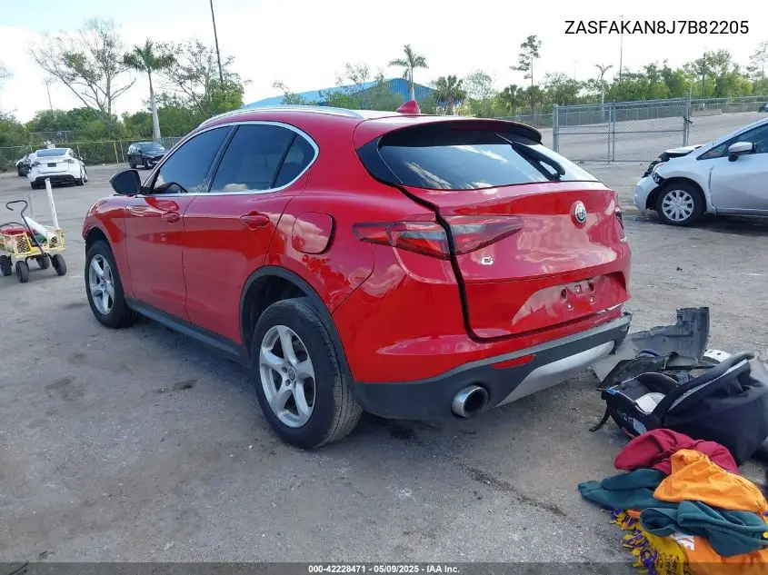 2018 Alfa Romeo Stelvio Awd VIN: ZASFAKAN8J7B82205 Lot: 42228471