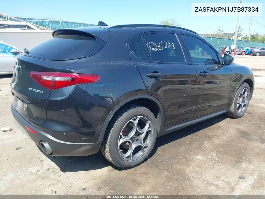 2018 Alfa Romeo Stelvio Sport Awd VIN: ZASFAKPN1J7B87334 Lot: 42231228